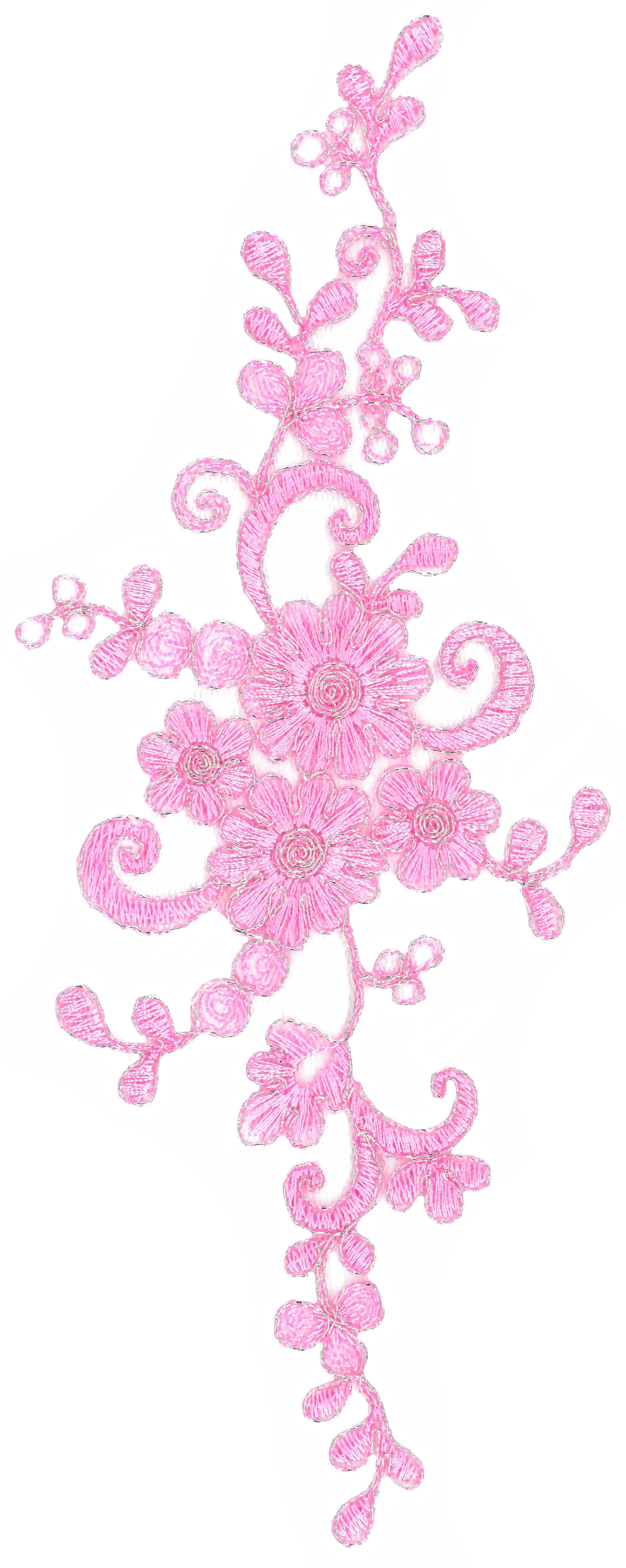 EMBROIDERED MOTIF - CARNATION PINK